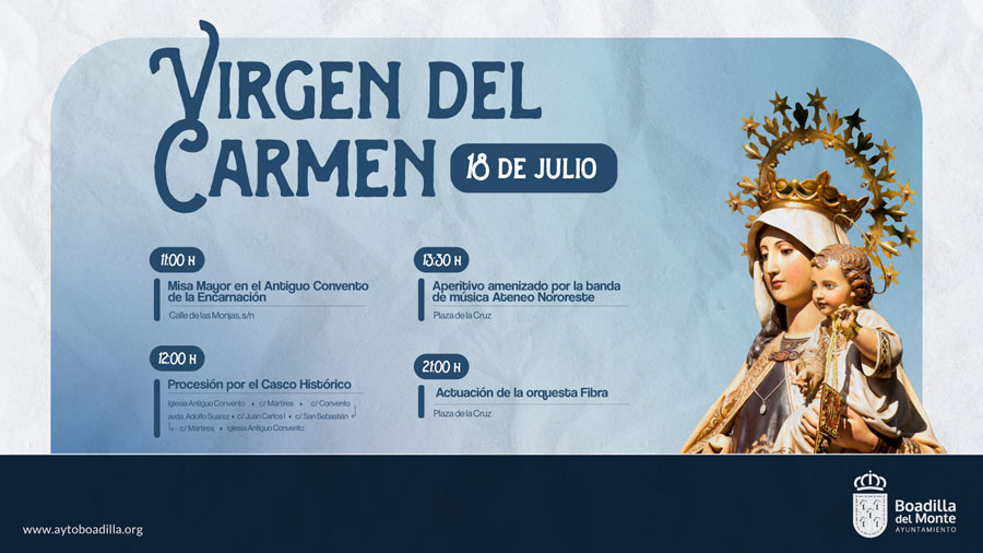 18 de julio, celebración de la Virgen del Carmen en Boadilla del Monte 18 de julio, celebración de la Virgen del Carmen en Boadilla del Monte