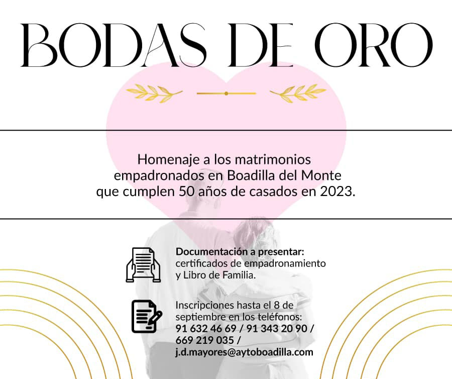 Homenaje a los matrimonios de Boadilla del Monte que cumplen 50 años juntos Homenaje a los matrimonios de Boadilla del Monte que cumplen 50 años juntos