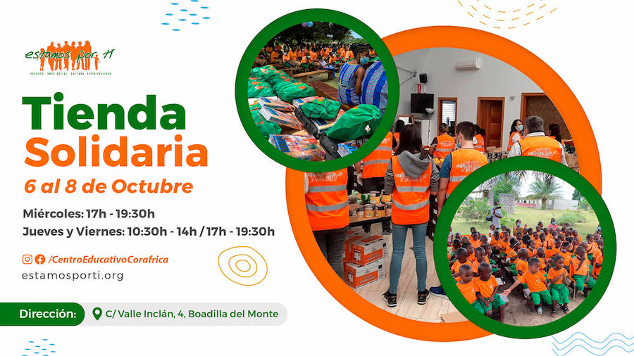 Del 6 al 8 de octubre, tienda solidaria de Estamos por ti en Boadilla del Monte