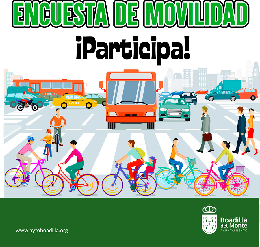 El Ayuntamiento de Boadilla del Monte anima a sus vecinos a participar en la encuesta para el Plan de Movilidad