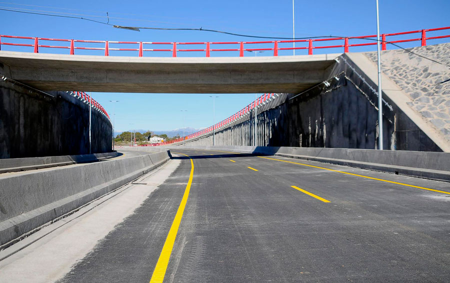 Imagen del nuevo paso soterrado de la M-503 en su confluencia con la M-513, en Pozuelo de Alarcón