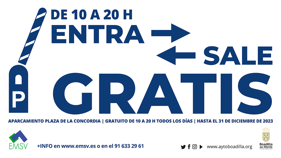 Aparcamiento de la Concordia, gratis también en 2023