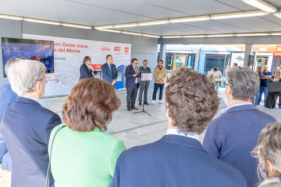 El consejero de Transportes presenta en Boadilla del Monte la ampliación de Metro Ligero Oeste hasta Valenoso