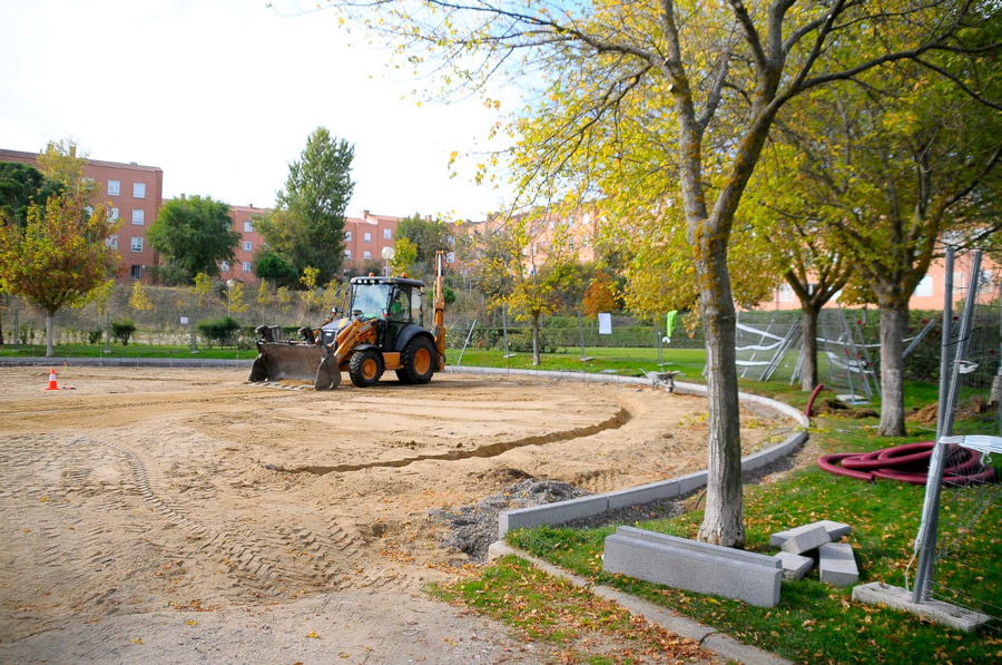 Obras de mejora en el parque Azorín de Boadilla del Monte