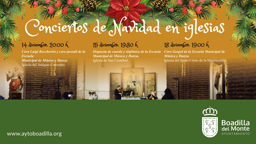 Vuelve el tradicional ciclo de conciertos de navidad en las iglesias de Boadilla del Monte