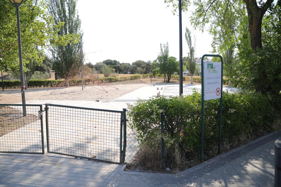 Continúa la remodelación del parque Playa de América en Boadilla del Monte