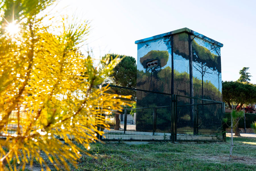 Comienza la segunda fase de integración paisajística de los centros de transformación eléctrica de Boadilla del Monte