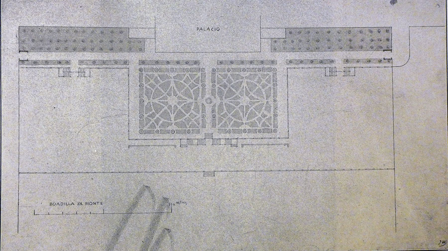 El jardín del palacio en 1930 El jardín del palacio en 1930