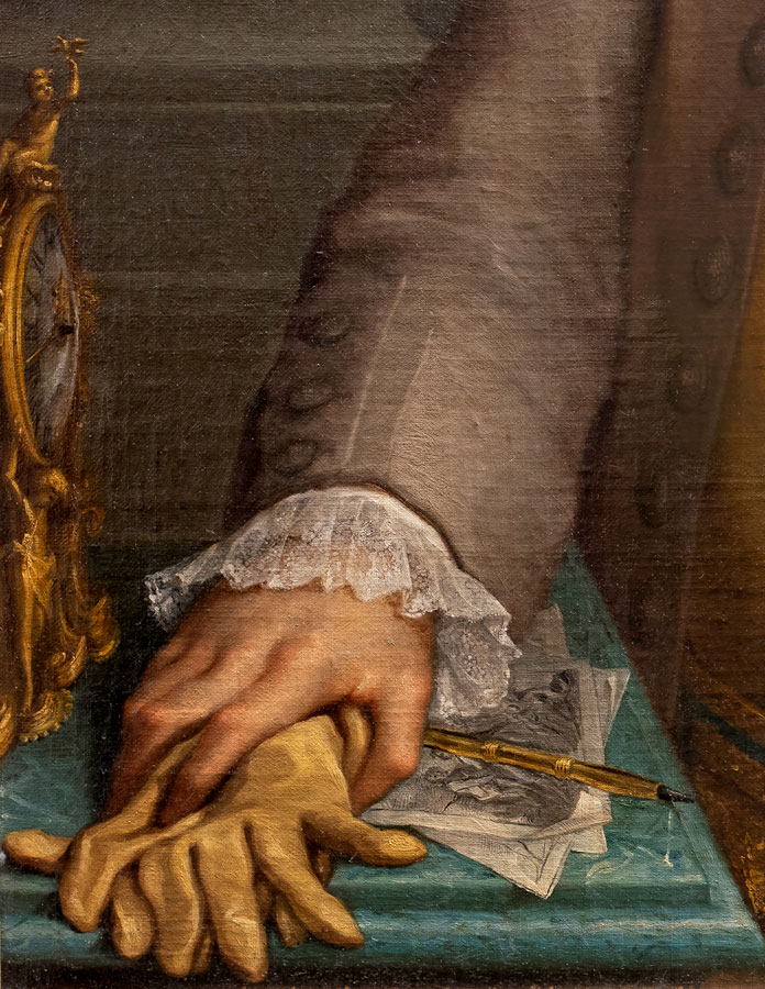 Detalle de la obra El infante don Luis de Borbón. Antonio González Ruiz. 