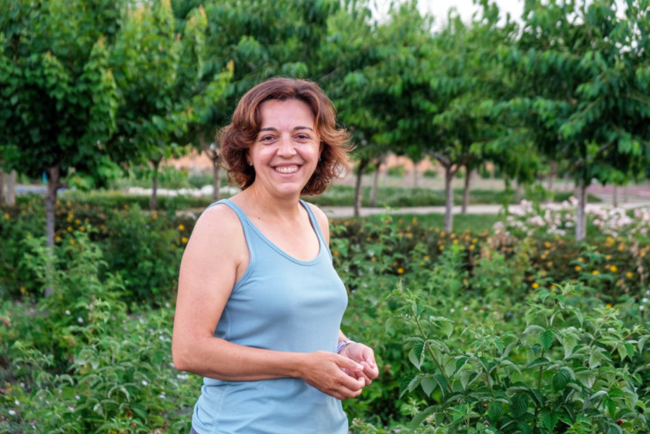 Eva Fernández, bióloga y responsable del cuidado de las huertas del palacio de Boadilla del Monte Eva Fernández Pablos: persona al cuidado de una huerta muy compleja