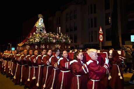 Semana Santa 2023. Boadilla del Monte. Procesión de la Virgen de la Soledad el pasado 31 de marzo. Viernes de Dolores