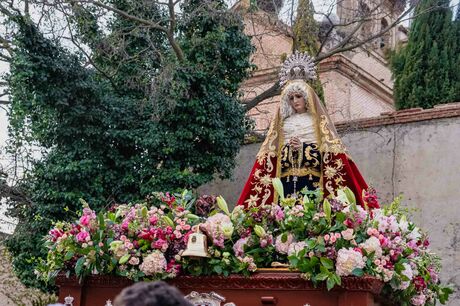 Semana Santa 2023. Boadilla del Monte. Procesión de la Virgen de la Soledad el pasado 31 de marzo. Viernes de Dolores