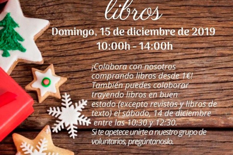 El 15 de diciembre tendrá lugar el Mercadillo navideño de libros en la iglesia de los Santos Apóstoles. Mercadillo solidario de libros