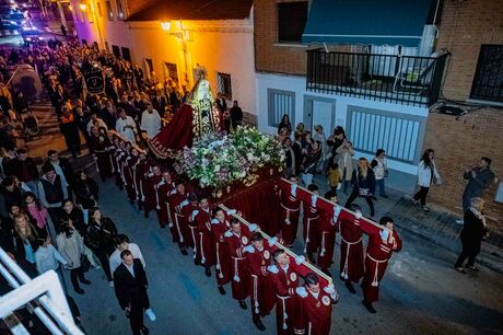 Semana Santa 2023. Boadilla del Monte. Procesión de la Virgen de la Soledad el pasado 31 de marzo. Viernes de Dolores