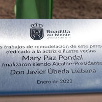 Inaugurado un nuevo parque en Boadilla del Monte dedicado a la actriz y vecina Mary Paz Pondal