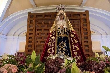 Misa y procesión de la Virgen de la Soledad el pasado 31 de marzo en Boadilla del Monte