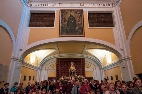 Misa y procesión de la Virgen de la Soledad el pasado 31 de marzo en Boadilla del Monte