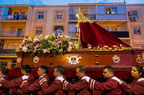 Semana Santa 2023. Boadilla del Monte. Procesión de la Virgen de la Soledad el pasado 31 de marzo. Viernes de Dolores