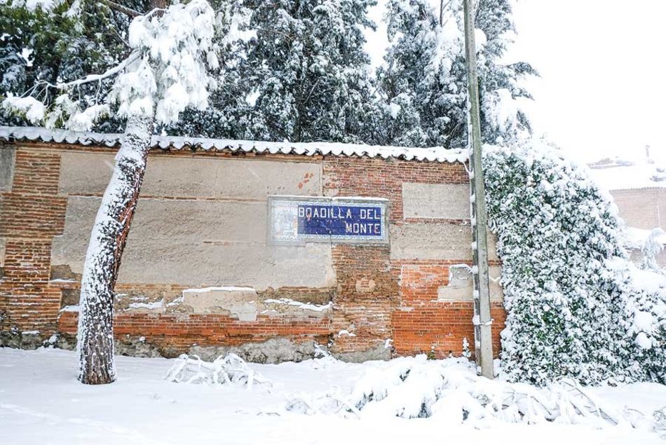 Boadilla del Monte durante la gran nevada de Filomena