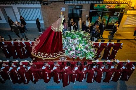 Semana Santa 2023. Boadilla del Monte. Procesión de la Virgen de la Soledad el pasado 31 de marzo. Viernes de Dolores