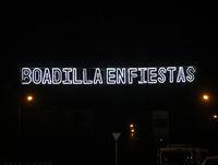 Fiestas Boadilla del Monte 2022. Luminoso fiestas