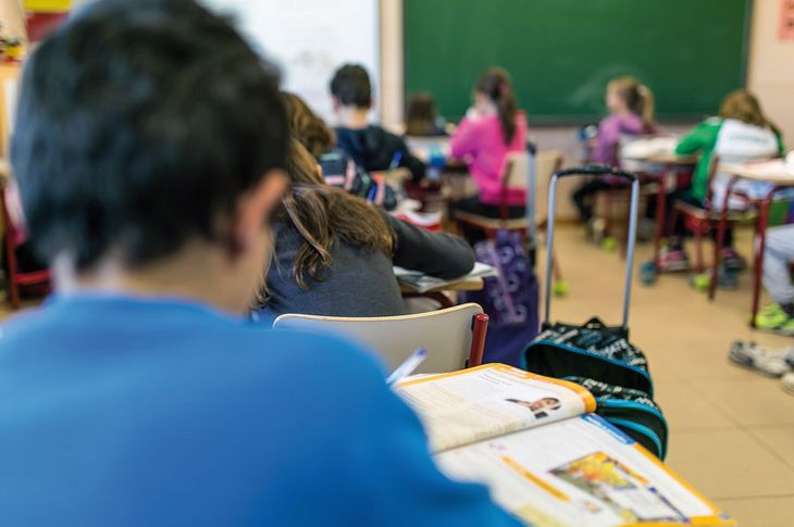 Escolares de un colegio de Boadilla en el aula