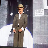 El presentador de la gala de entrega de premios del festival, Sergio Pazos, en un momento de la misma.