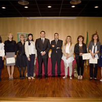 El alcalde, Juan Siguero, durante el acto de entrega de los diplomas a los participantes en estos cursos de formación para el empleo.