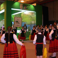 El grupo folclórico Ara Boadilla en una de sus actuaciones.