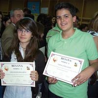 Sara Maldonado y Samuel Yánez, del Colegio Hélade de Boadilla del Monte.