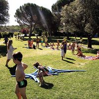 Campamento de verano al aire libre.