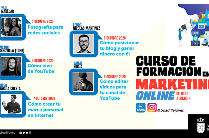 La conexión se realizará a través de la plataforma Zoom. Marketing 'online' para los más jóvenes