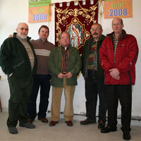 Miembros de la Junta directiva de la Hermandad de San Sebastián.