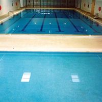 La piscina del colegio concertado Hélade de Boadilla del Monte, escenario del curso de socorrismo que impartirá el centro.