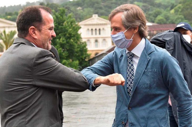 Antonio González Terol, vicesecretario general de Política Territorial del Partido Popular y presidente del PP de Boadilla, Antonio González Terol; junto con el candidato del PP a las elecciones del 12J en el País Vasco, Carlos Iturgáiz. Casi 50 afiliados del PP de Boadilla, de fin de semana en la campaña electoral vasca