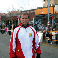 El atleta Alberto Juzdado durante la celebración, el pasado mes de diciembre en Boadilla del Monte, de la II Milla Urbana.