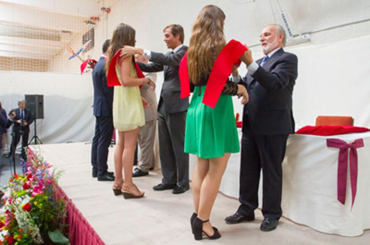 Instante de la ceremonia de graduación.