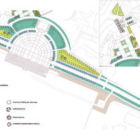 Plano de las obras de remodelación de la explanada del Palacio del Infante Don Luis de Boadilla del Monte.