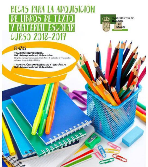 Abierto el plazo para solicitar la beca de libros y material escolar