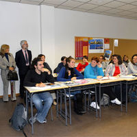 Visita a un aula de la Escuela Oficial de Idiomas de Boadilla del Monte.
