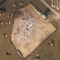 Imagen aérea de las excavaciones.