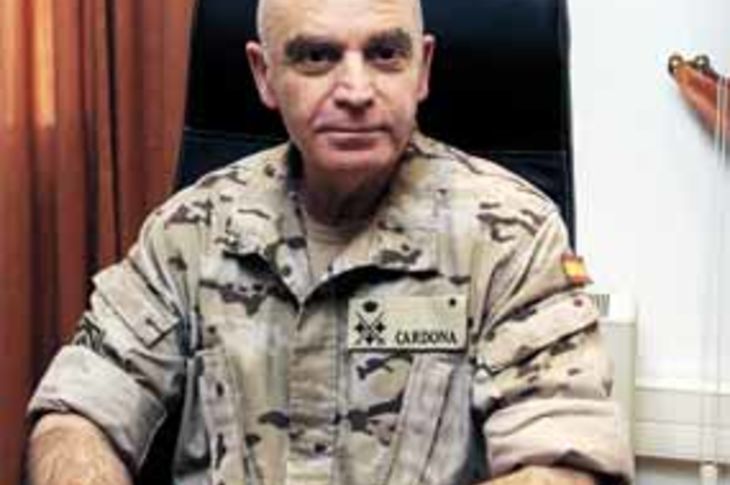 El teniente general Alfredo Cardona Torres, responsable del Cuartel General de la OTAN de Retamares durante la entrevista.
