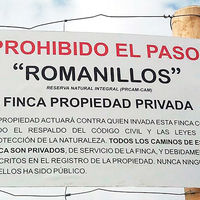 Cartel que los propietarios colocaron en 2013