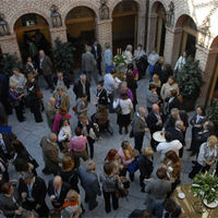 Tras el acto inaugural, la presidenta de la Comunidad de Madrid, Esperanza Aguirre, ha ofrecido un almuerzo a los asistentes.