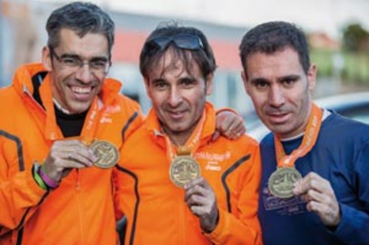 Óscar Vázquez, Rubén Serrano y Daniel Hernángomez. Imagen de Emilio Navas.