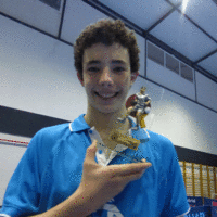 Entrega de premios tras la victoria en el campeonato de Móstoles.
