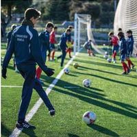 Los chavales del EFMO durante una sesión de entrenamiento.