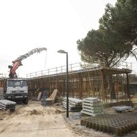 Las obras del complejo deportivo Ángel Nieto, a buen ritmo.