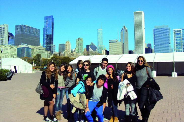 Estudiantes y profesores del Arquitecto Ventura Rodríguez durante su visita a Chicago.