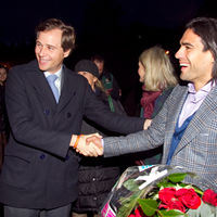Falcao junto al alcalde de Boadilla del Monte, Antonio González Terol, al final de la "broma".